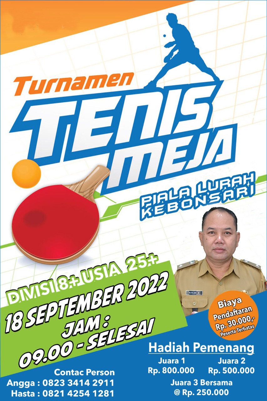 TURNAMEN TENIS MEJA PIALA LURAH KEBONSARI